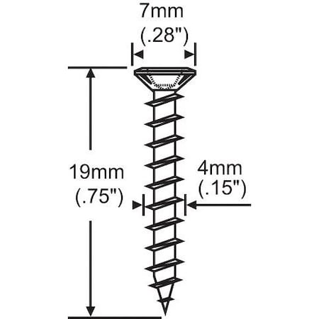 Strybuc Screw Vinyl Window 4.1 x 19mm 850-8785667